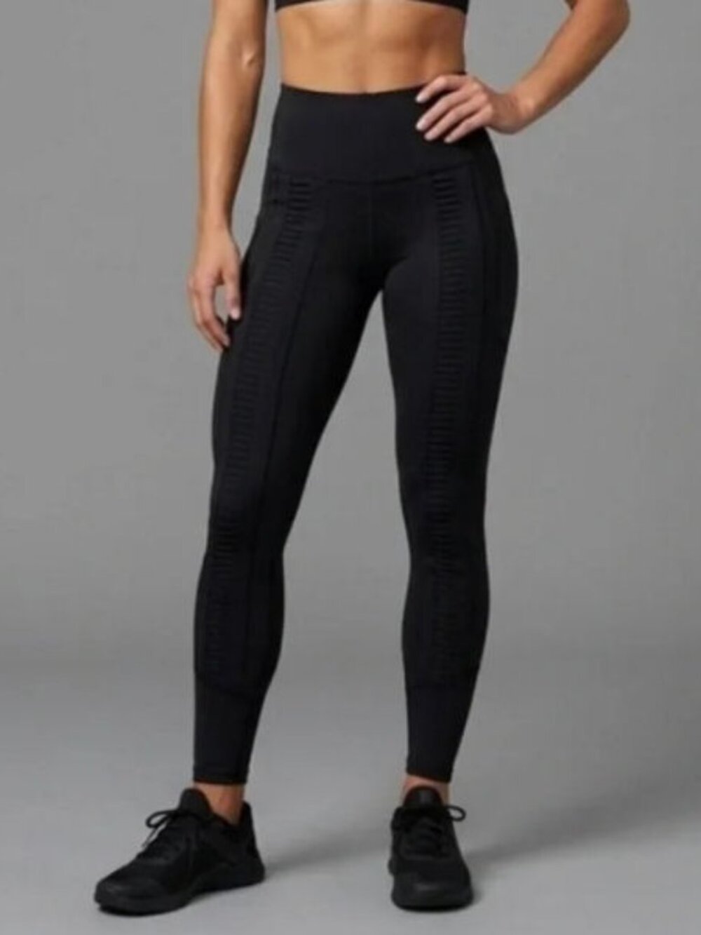 Sweetflexx Resistance Leggings Size 12 High Waist 7/8 Sculpting Toning Black NEW